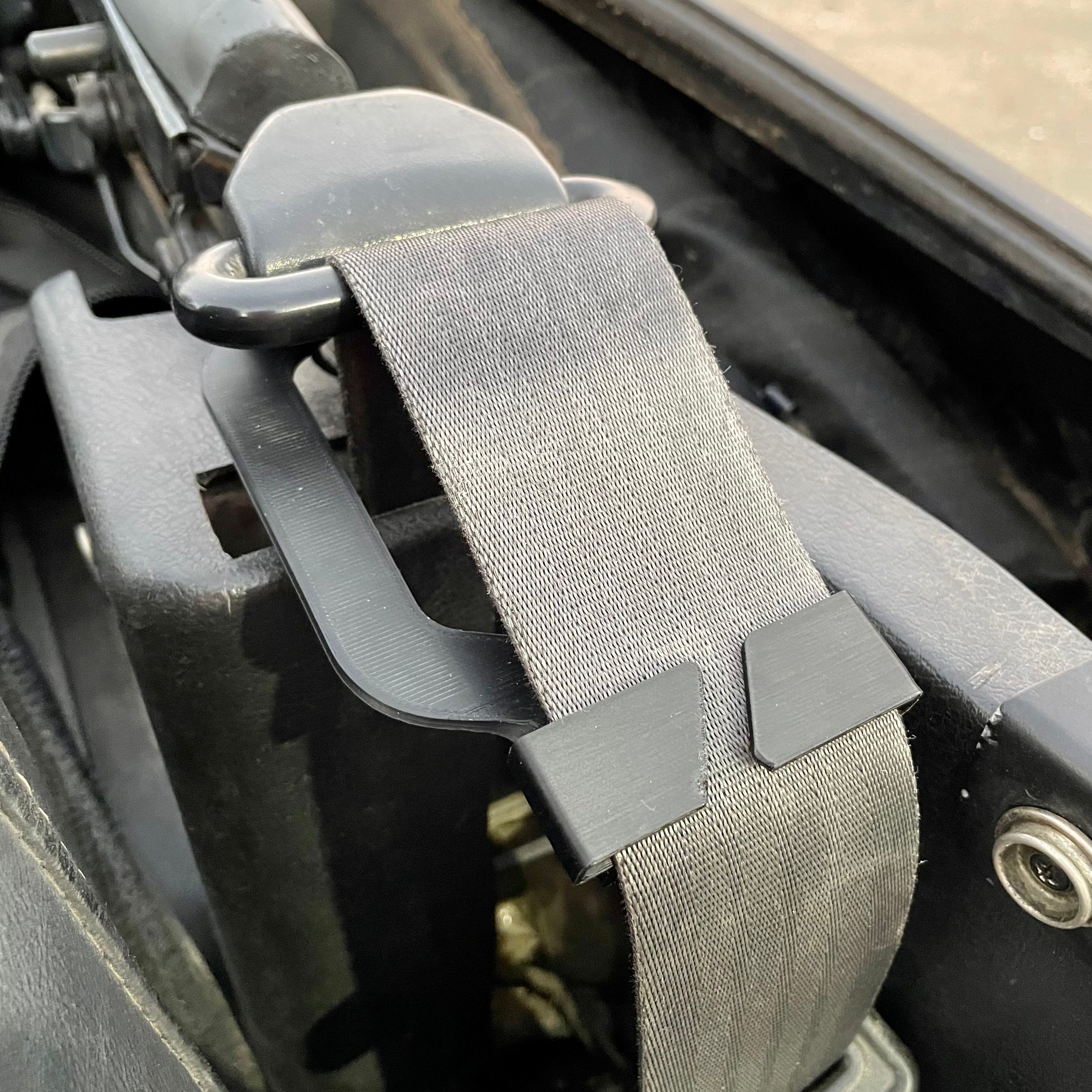 Miata seat shop belt extender